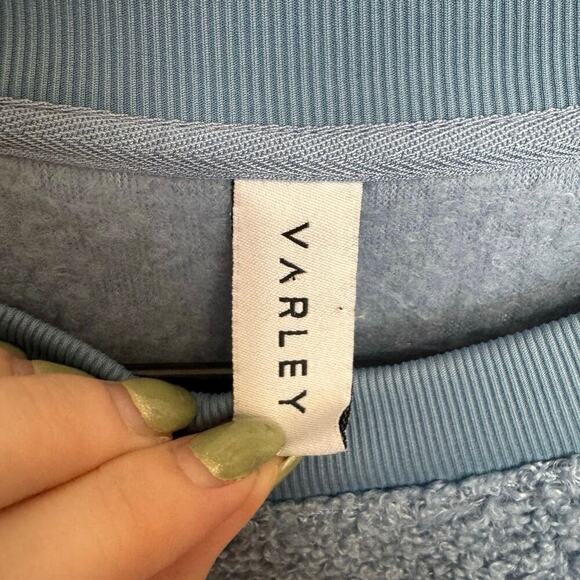 Varley Oakden Pullover Sweatshirt Oversized Fleece Sherpa Teddy Blue Size Small - Picture 11 of 14